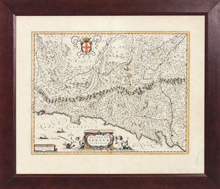 IOANNIS BLAEU (1650-1712) Riviera di Genova di Levante - Plant of Genoa...