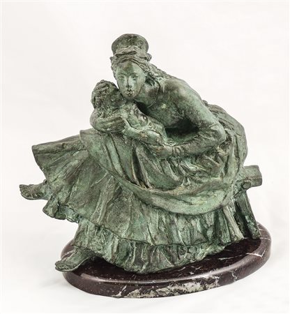 ANTONIO BERTI (1904-1990) Maternità - Maternity gruppo in bronzo - bronze,...