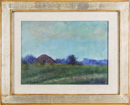 GIOVANNI OMICCIOLI (1901-1975) Passoscuro n. 17 olio su cartone telato - oil...