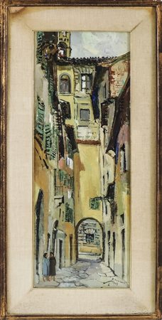 RODOLFO MARMA (1923-1999) Via Vinegia - Florence, Vinegia Street olio su tela...