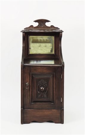 COMODINO IN MOGANO - MAHOGANY NIGHT TABLE XIX secolo - 19th Century fronte...