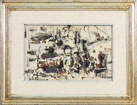 ALVARO DANTI (1911-1985) Composizione - Composition olio su masonite - oil on...