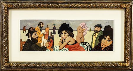 FAUSTO MARIA LIBERATORE (1922-2004) Figure in spiaggia - Figures on the Beach...