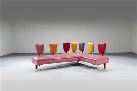 MAURIZIO TEMPESTINI<BR>Grande panca angolare a sette posti