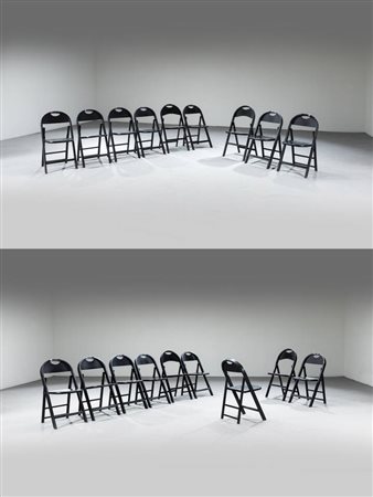 ACHILLE E PIER GIACOMO CASTIGLIONI<BR>Diciotto sedie mod. Tric