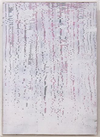 Paolo Masi, Senza titolo, 2021, acrilico su cartone ondulato, cm 35x25,...