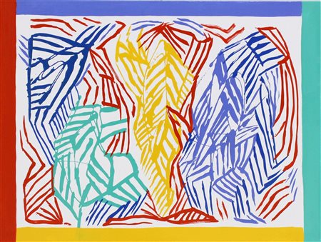 Franca Pisani, Convivenze diverse, 2017, ossi e lacca su tela, cm 60x80,...