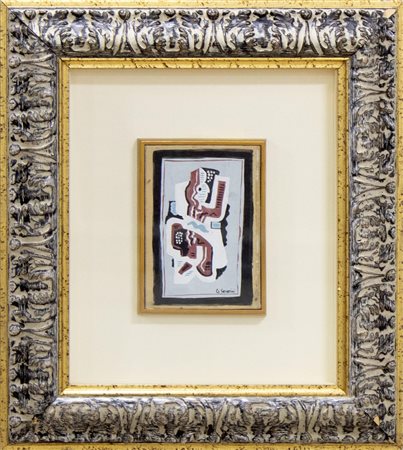 Gino Severini, Senza titolo, 1950, tecnica mista, cm 20x14, autentica a cura...