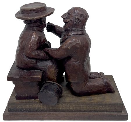 Franz Borghese, Dichiarazione d’amore, 2005, fusione in bronzo, cm 25, numero...