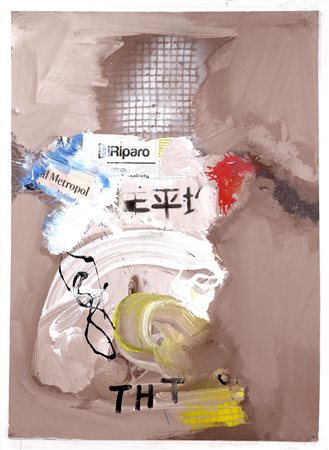 Giuseppe Biasio, L’impero, anni Duemila, tecnica mista su tavola, cm 70x50,...