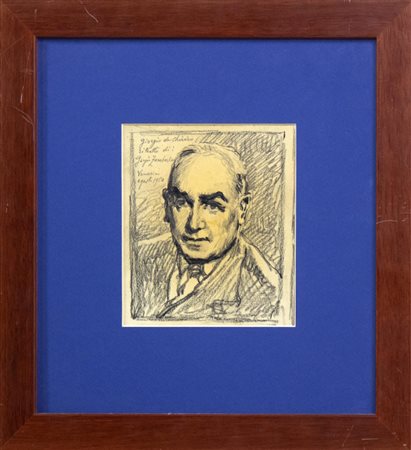 Giorgio De Chirico, Ritratto di Giorgio Zamberlan, 1950, matita e carboncino...