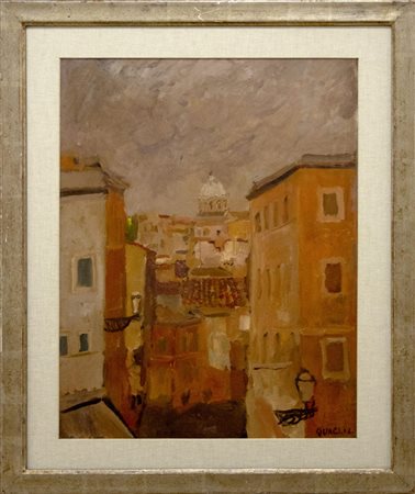 Carlo Quaglia, Senza titolo, anni Quaranta, olio su tela, cm 56x44