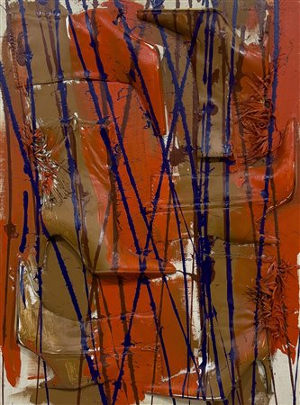 Fernandez Arman, Senza titolo, 2002, accumulazioni di stivali montati su tela...