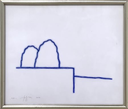 Tino Stefanoni, Sinopia, 2014, tecnica mista su cartoncino, cm 32x38,...