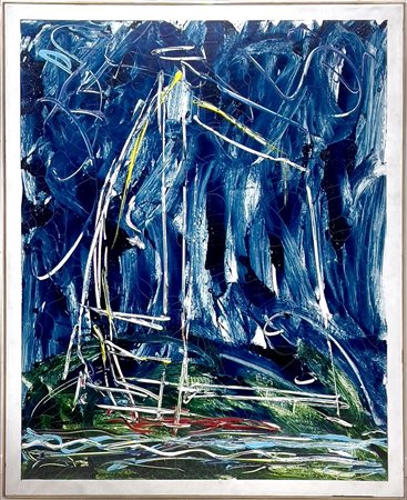 Mario Schifano, Senza titolo, 1983, smalto e acrilico su tela, cm 160x130,...
