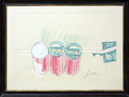 Tano Festa, Senza titolo, seconda metà anni Settanta, pastelli e pennarelli...