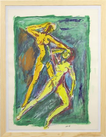 Dario Fo, Senza titolo, 2002, tecnica mista su cartoncino, cm 75x55, opera...