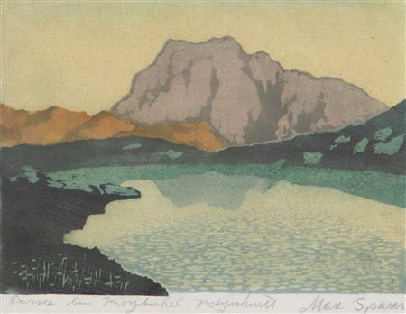 Max Sparer (Termeno 1886-Montiggl 1968)  - Lago a Kitzbuhel