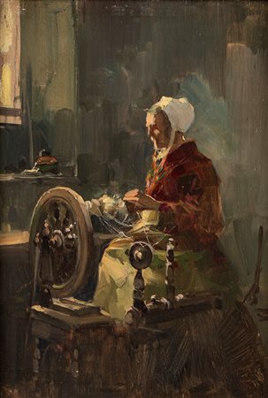 Cesare Gheduzzi (Crespellano 1894-Torino 1944)  - La filatrice