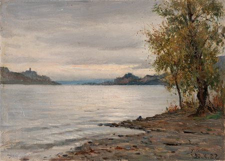 Giovanni Colmo (Torino 1867-1947)  - Verso Angera, 1922