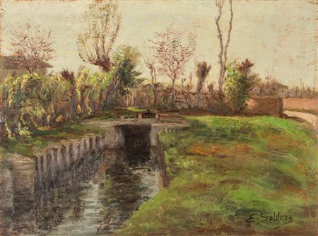 Erminio Soldera (Cappella Maggiore (Treviso) 1874-1955)  - Cascina Monluè, Milano, 1938