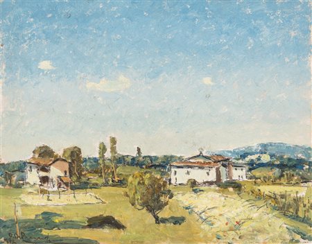 Domenico De Bernardi (Besozzo 1892-1963)  - Campagna varesina d'estate, 1947