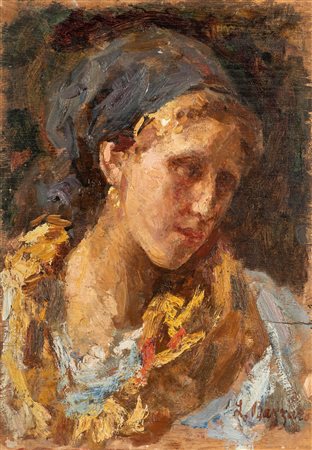 Leonardo Bazzaro (Milano 1853-1937)  - Popolana