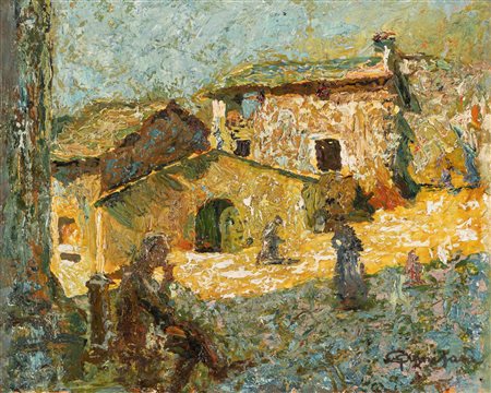 Giuseppe Amisani (Mede Lomellina  1881-Portofino 1941)  - Case al sole