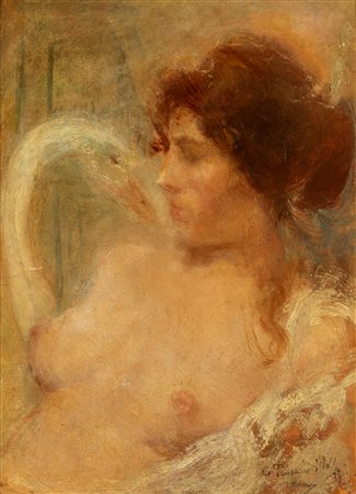 Giovanni  Trussardi Volpi (Clusone 1875-Lovere 1921)  - Leda