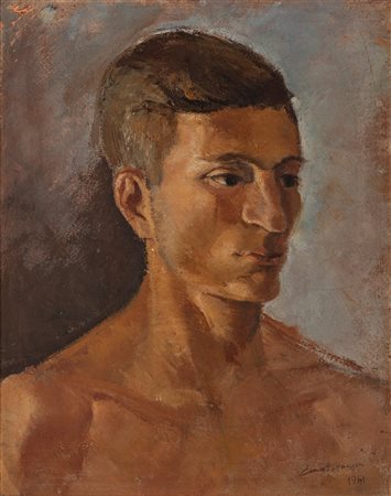 Concetto Maugeri (Catania 1919-Roma 1951)  - Ritratto del fratello Salvatore, 1941