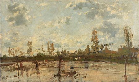 Emilio Gola (Milano 1851-1923)  - Paesaggio