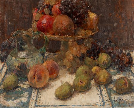 Alessandro Lupo (Torino 1876-1953)  - Frutta autunnale