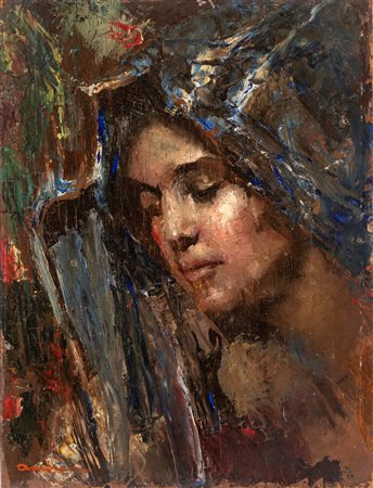 Giuseppe Amisani (Mede Lomellina  1881-Portofino 1941)  - Volto femminile