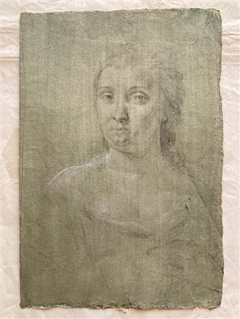 Disegno, studio per ritratto femminile secolo 18°