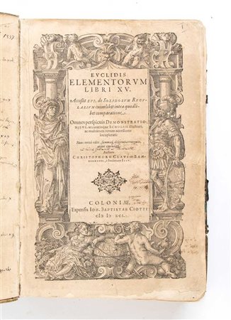 EUCLIDE. Euclidis Elementorum Libri XV. Colonia 1591 