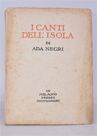 NEGRI, Ada. I CANTI DELL'ISOLA. 1924. 
