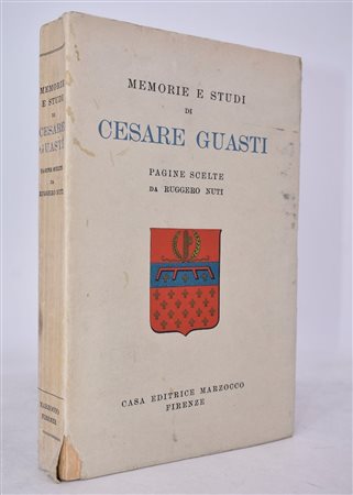 NUTI, Ruggero (a cura di). MEMORIE E STUDI DI CESARE GUASTI. 1939. 