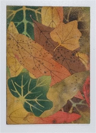GILARDI PIERO Italia (Italia) 1942 Foglie Cadute 1978 Collage Polimaterico...