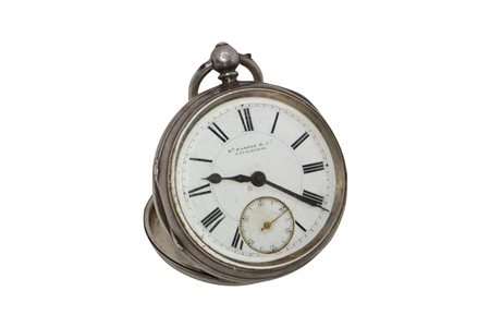 Orologio con chiavetta in argento da tasca, nineteen°  secolo