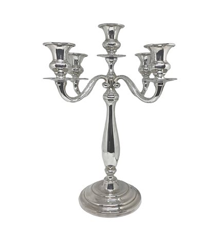 ZARAMELLA - CANDELIERE IN ARGENTO 925 A 5 FIAMME