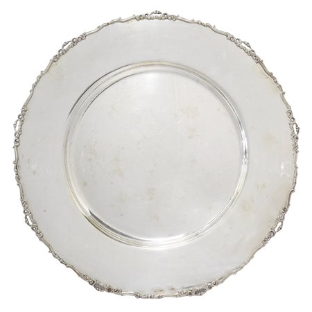 Piatto rotondo con bordo sbalzato 