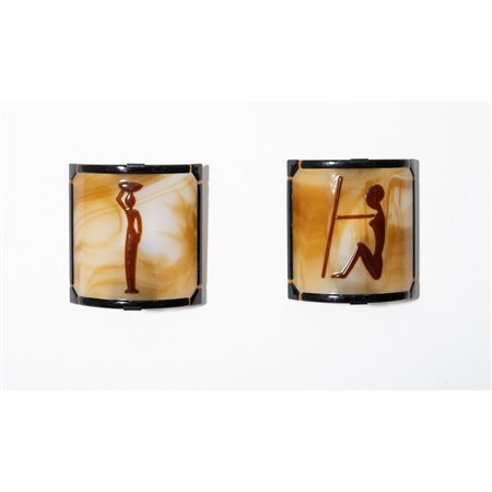 MAESTRI MURANESI, Coppia di lampade da parete