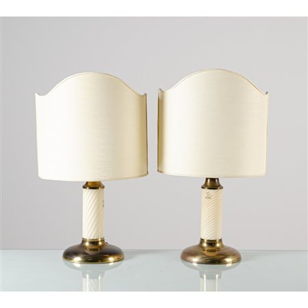 TOMMASO BARBI (Attr.le), Coppia di lampade da tavolo