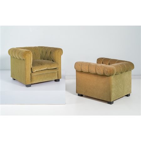 PRODUZIONE ARTIGIANALE ITALIANA 1950 ca., Coppia di poltrone