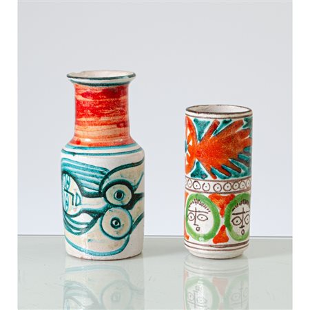 GIOVANNI DE SIMONE, Due vasi in ceramica