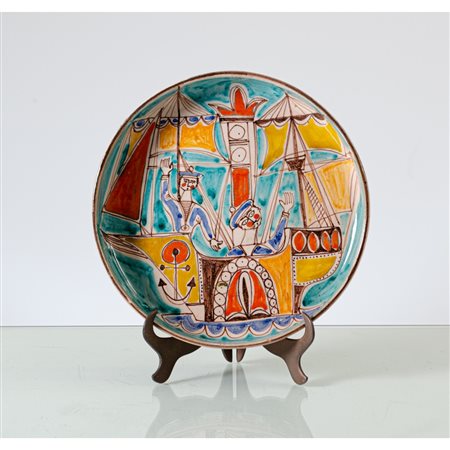 GIOVANNI DE SIMONE, Piatto in ceramica