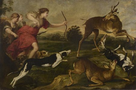 Scuola olandese del secolo XVII

"Diana cacciatrice"
olio su tela (cm 120x183)