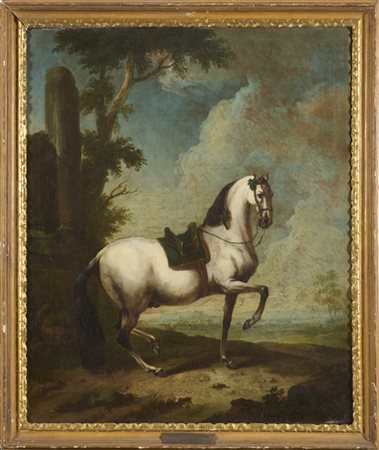 Maestro del secolo XVIII

Coppia di dipinti raffiguranti "Cavalli rampanti"
oli