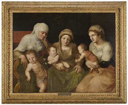 Scuola di Anversa del secolo XVII, da Frans Floris

"Tre donne con i loro bambi