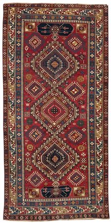 Tappeto Shirwan Kuba, Caucaso, fine secolo XIX. Decoro con tre medaglioni rombo